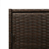 Garden Storage Cabinet Brown 83x45x76 cm Poly Rattan - Extra Image