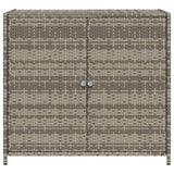 Garden Storage Cabinet Grey 83x45x76 cm Poly Rattan - 45-Degree Angle