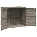Garden Storage Cabinet Grey 83x45x76 cm Poly Rattan