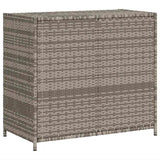 Garden Storage Cabinet Grey 83x45x76 cm Poly Rattan - Low Angle