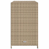 Garden Storage Cabinet Beige 83x45x76 cm Poly Rattan - Low Angle