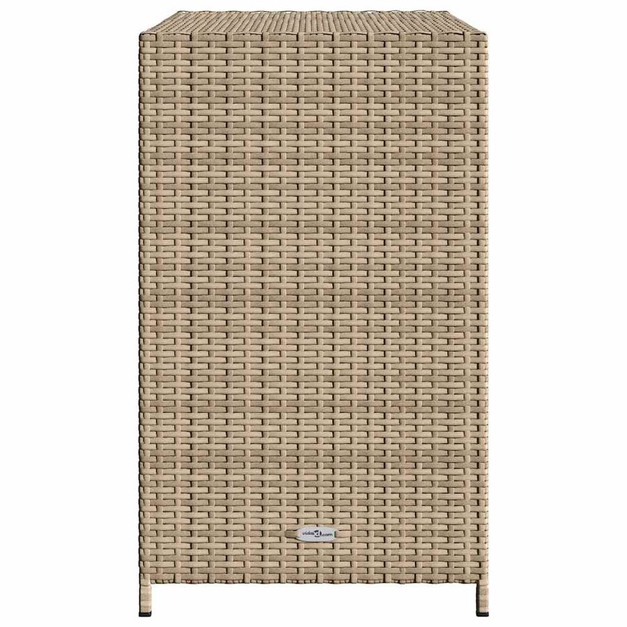 Garden Storage Cabinet Beige 83x45x76 cm Poly Rattan