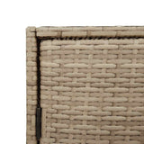 Garden Storage Cabinet Beige 83x45x76 cm Poly Rattan - Extra Image