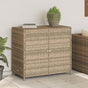 Garden Storage Cabinet Beige 83x45x76 cm Poly Rattan