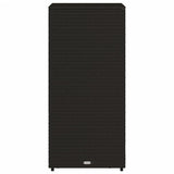 Garden Storage Cabinet Black 50x55x115 cm Poly Rattan