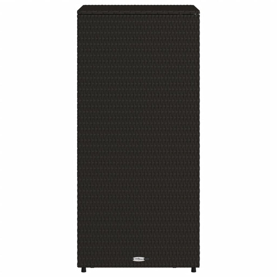 Garden Storage Cabinet Black 50x55x115 cm Poly Rattan