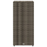 Garden Storage Cabinet Grey 50x55x115 cm Poly Rattan - Low Angle