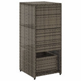 Garden Storage Cabinet Grey 50x55x115 cm Poly Rattan - Extra Image