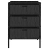 Garden Storage Cabinet Black 55x59x80 cm Poly Rattan
