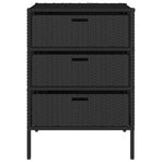 Garden Storage Cabinet Black 55x59x80 cm Poly Rattan