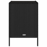 Garden Storage Cabinet Black 55x59x80 cm Poly Rattan