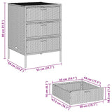Garden Storage Cabinet Black 55x59x80 cm Poly Rattan
