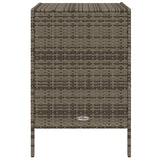 Garden Storage Cabinet Grey 55x59x80 cm Poly Rattan - Rear View