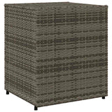 Garden Storage Cabinet Grey 55x59x69 cm Poly Rattan - Close-Up Angle