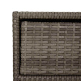 Garden Storage Cabinet Grey 55x59x69 cm Poly Rattan - Extra Image