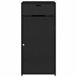 Garden Storage Cabinet Black 55x55x111 cm Poly Rattan
