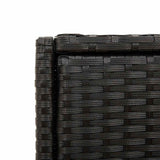 Garden Storage Cabinet Black 55x55x111 cm Poly Rattan - Extra Image