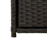 Garden Storage Cabinet Black 55x55x111 cm Poly Rattan - Extra Image