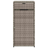 Garden Storage Cabinet Grey 55x55x111 cm Poly Rattan