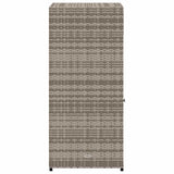 Garden Storage Cabinet Grey 55x55x111 cm Poly Rattan