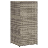 Garden Storage Cabinet Grey 55x55x111 cm Poly Rattan - Extra Image