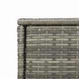 Garden Storage Cabinet Grey 55x55x111 cm Poly Rattan - Extra Image