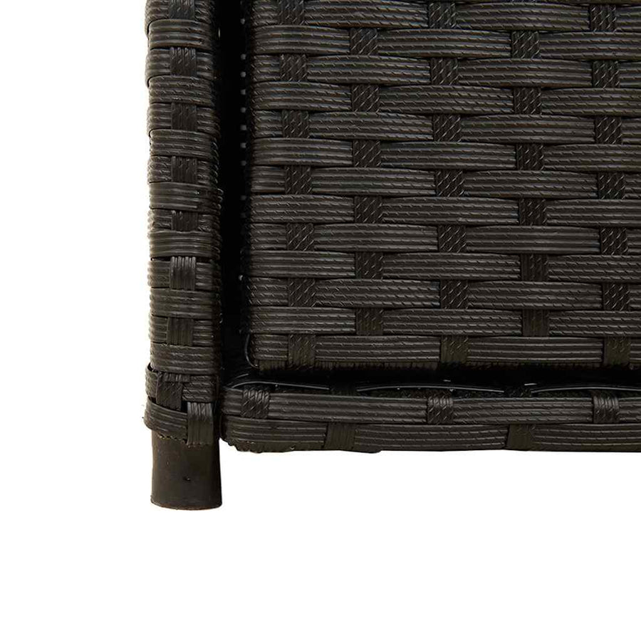 Garden Storage Cabinet Black 105x55x113 cm Poly Rattan