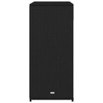 Garden Storage Cabinet Black 105x55x113 cm Poly Rattan