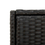 Garden Storage Cabinet Black 105x55x113 cm Poly Rattan