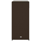 Garden Storage Cabinet Brown 105x55x113 cm Poly Rattan