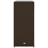 Garden Storage Cabinet Brown 105x55x113 cm Poly Rattan - Low Angle