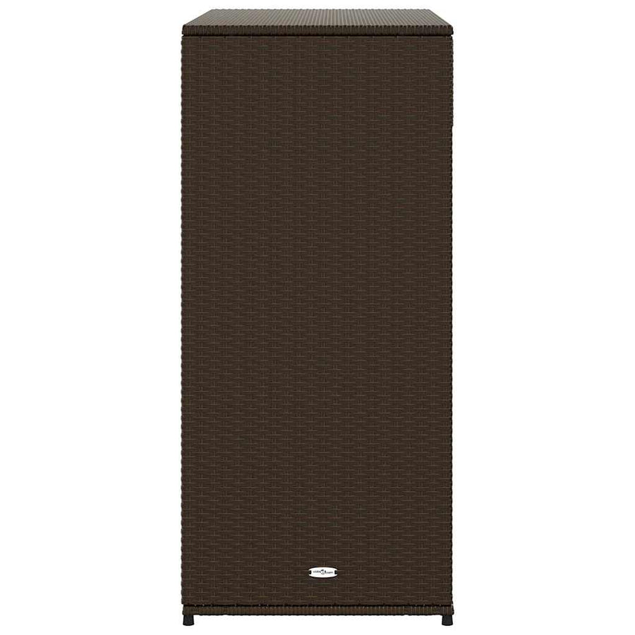 Garden Storage Cabinet Brown 105x55x113 cm Poly Rattan