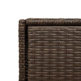 Garden Storage Cabinet Brown 105x55x113 cm Poly Rattan - Extra Image