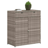 Garden Storage Cabinet Grey 105x55x113 cm Poly Rattan - 45-Degree Angle