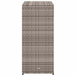 Garden Storage Cabinet Grey 105x55x113 cm Poly Rattan