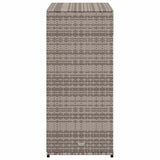 Garden Storage Cabinet Grey 105x55x113 cm Poly Rattan - Low Angle