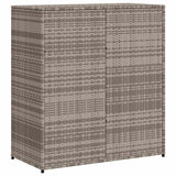 Garden Storage Cabinet Grey 105x55x113 cm Poly Rattan - Extra Image