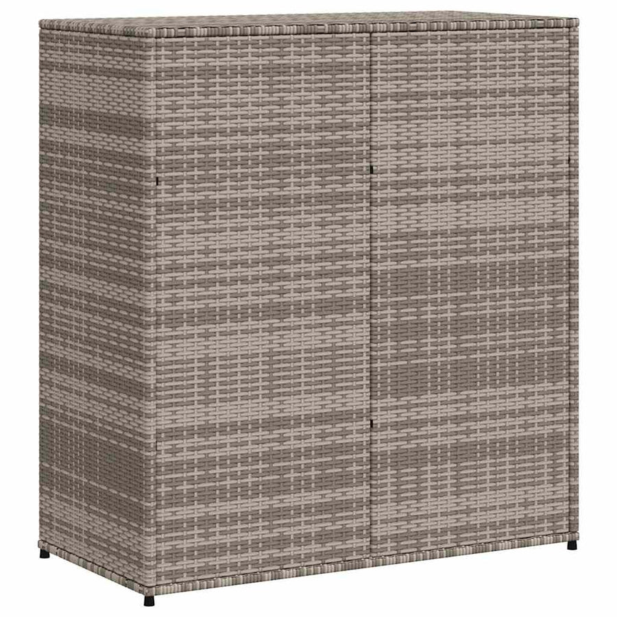 Garden Storage Cabinet Grey 105x55x113 cm Poly Rattan