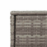 Garden Storage Cabinet Grey 105x55x113 cm Poly Rattan - Extra Image