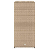 Garden Storage Cabinet Beige 105x55x113 cm Poly Rattan