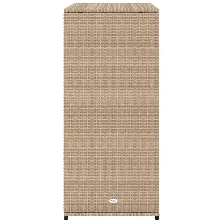 Garden Storage Cabinet Beige 105x55x113 cm Poly Rattan