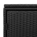Garden Storage Cabinet Black 110x55x60.5 cm Poly Rattan - Extra Image