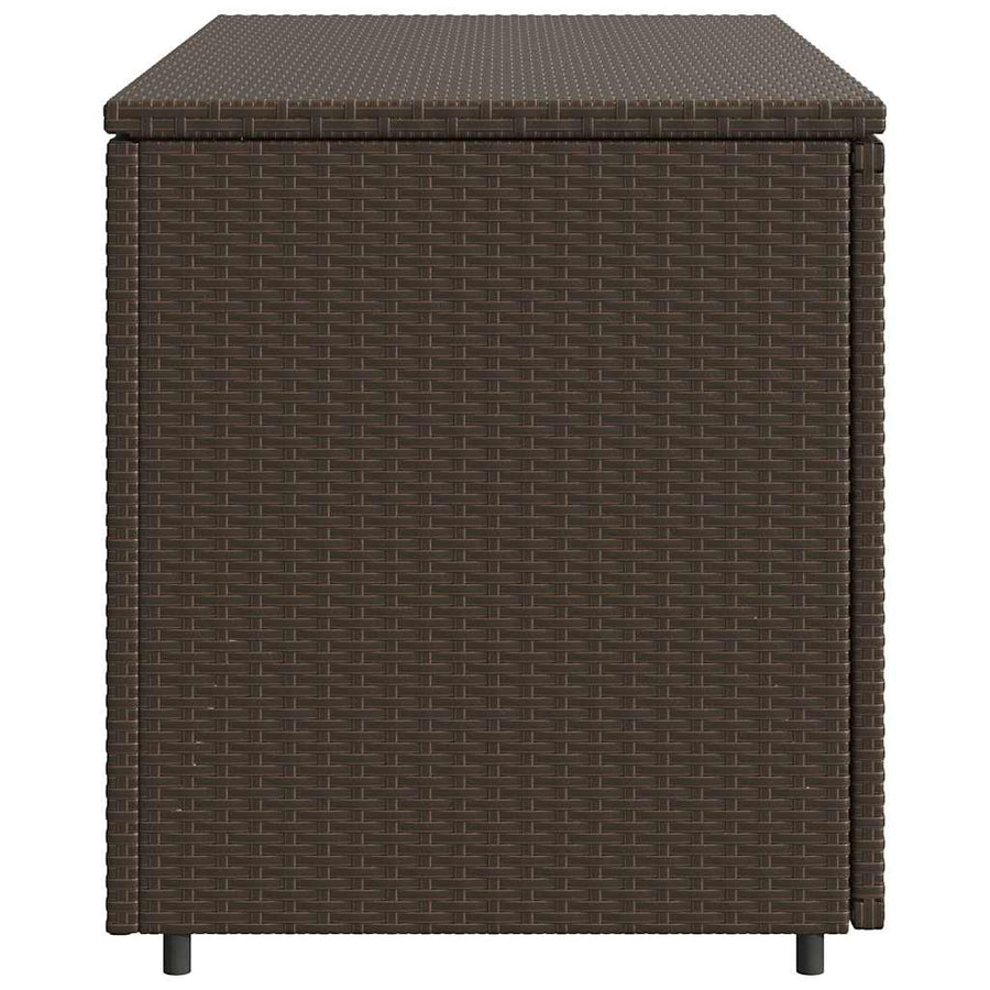 Garden Storage Cabinet Brown 110x55x60.5 cm Poly Rattan