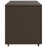 Garden Storage Cabinet Brown 110x55x60.5 cm Poly Rattan