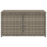 Garden Storage Cabinet Grey 110x55x60.5 cm Poly Rattan