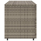 Garden Storage Cabinet Grey 110x55x60.5 cm Poly Rattan - Low Angle