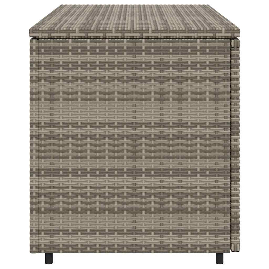 Garden Storage Cabinet Grey 110x55x60.5 cm Poly Rattan