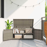 Garden Storage Cabinet Grey 110x55x60.5 cm Poly Rattan