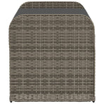 Storage Bench with Cushion Grey 115x51x52 cm Poly Rattan