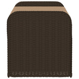 Storage Bench with Cushion Brown 115x51x52 cm Poly Rattan - 45-Degree Angle